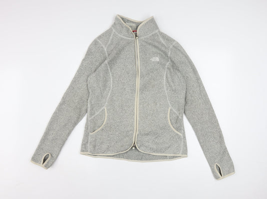The North Face Women's Grey Fleece Full Zip Jacket Size M