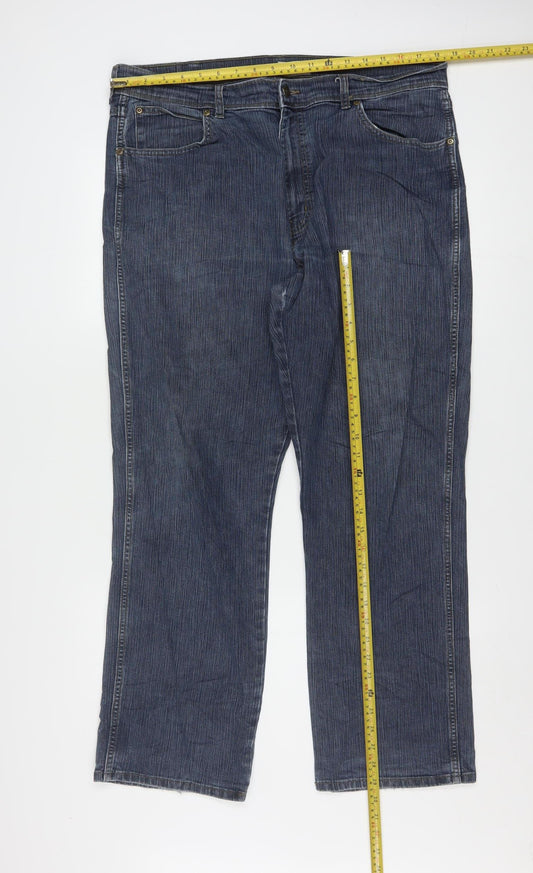 Wrangler Men's Blue Regular Fit Straight Jeans W38 L30
