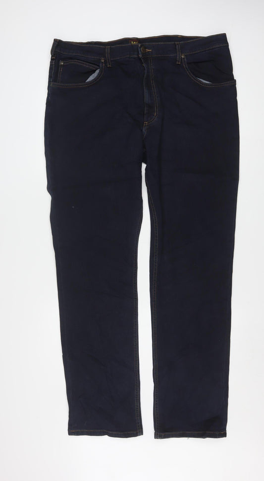Lee Men's Blue Brooklyn Straight Jeans W40 L34