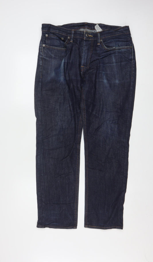 Levi's Men's Blue 34W 30L Straight Fit Denim Jeans