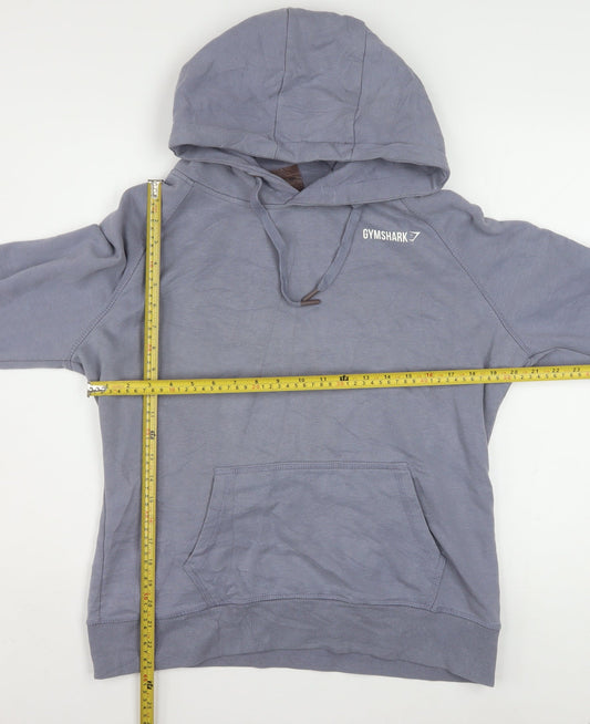 Gymshark Women’s Blue Pullover Hoodie L Hooded Cotton Blend