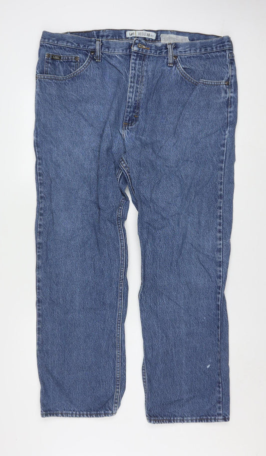 Lee Men's Blue Regular Fit Straight Leg Jeans 42x30 Denim