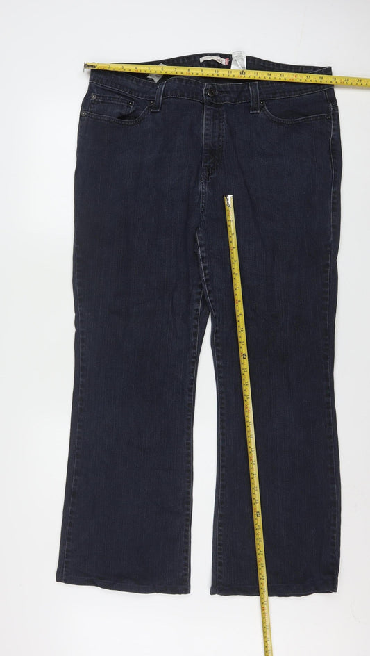 Levi's Women's Blue 516 Bootcut Jeans Size 20 Regular Fit Denim