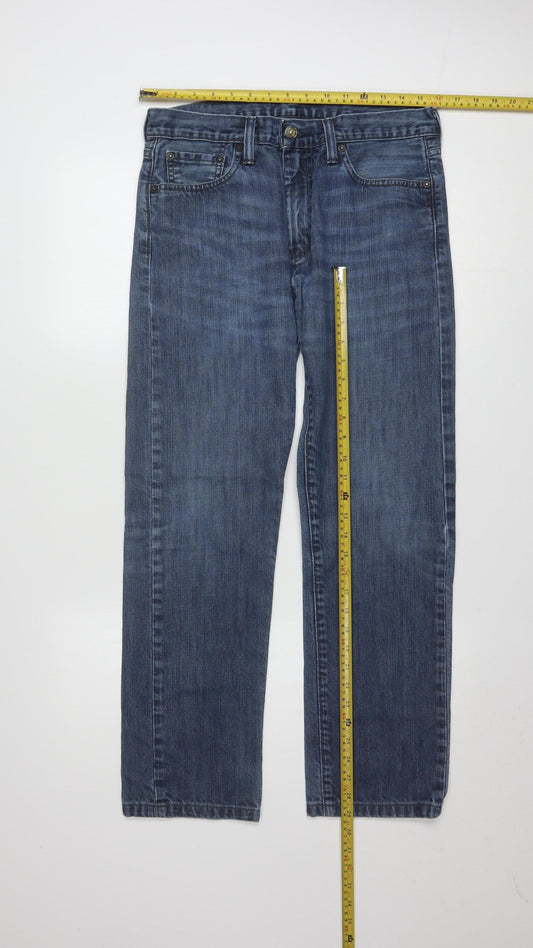 Levi's Men's Blue Straight Leg Denim Jeans W32 L32 Regular Fit