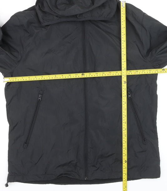 Tu Men's Black L Windbreaker Hooded Lightweight Jacket