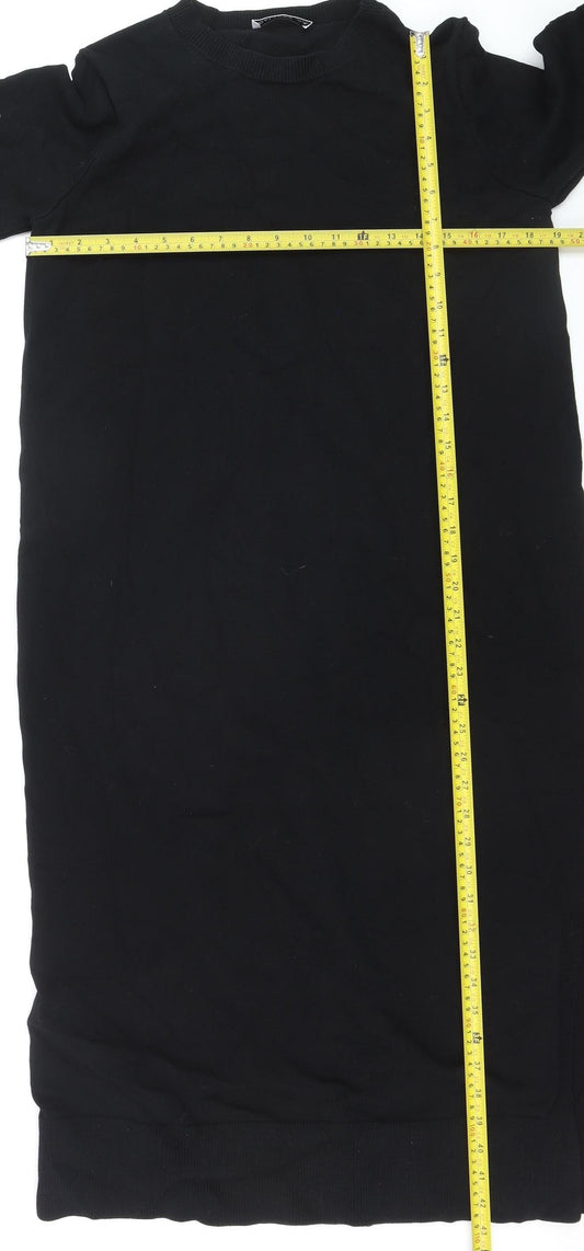 Gallery Women's Black Knit Midi Sweater Dress Size 12