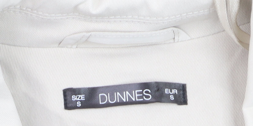 Dunnes Women’s Beige Short Trench Coat Size S Classic Style