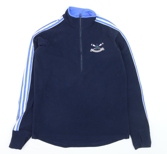 Stitch Men's Blue Fleece Half Zip Rowing Track Jacket Size L