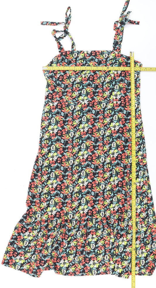Dunnes Women’s Multicoloured Floral Strappy Midi Slip Dress Size 16