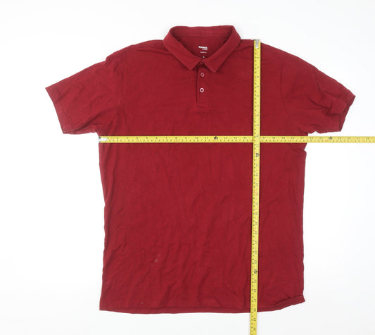 Dunnes Stores Men's Red Slim Fit Cotton Polo Shirt XL