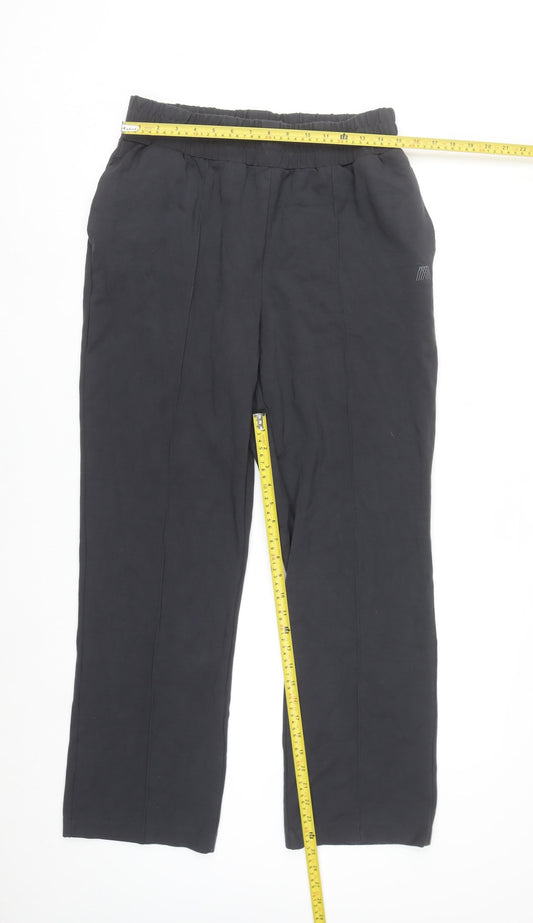4TH ARQ Men's Black Regular Fit Stretch Trousers L