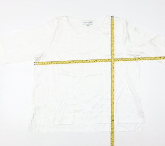 Carolyn Donnelly The Edit Women's White 3/4 Sleeve Viscose Blouse Size 18