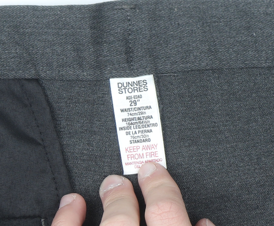 Additional view of Dunnes Women's Grey Stretch Straight Leg Trousers, size 12