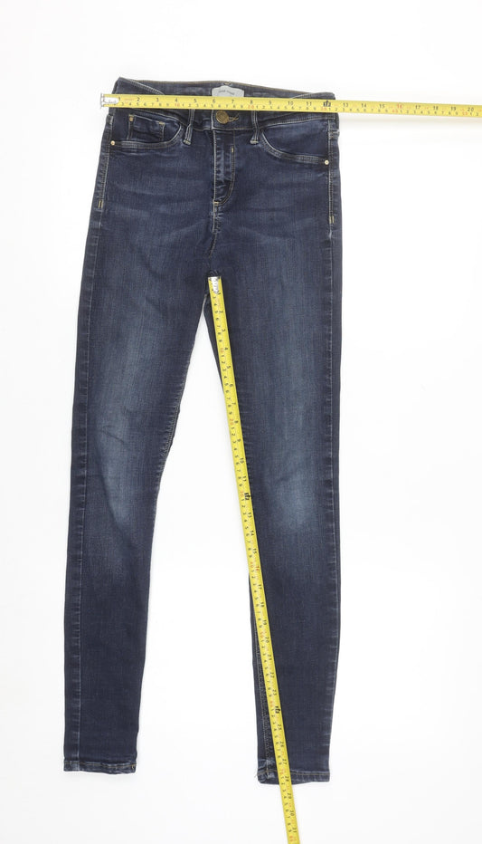 River Island Women's Blue Skinny Jeans Size 10 Stretch Denim