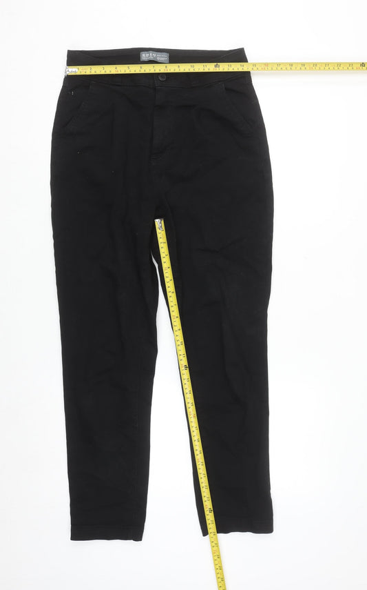 Primark Women Black Straight Leg Denim Jeans Size 10 Regular Fit
