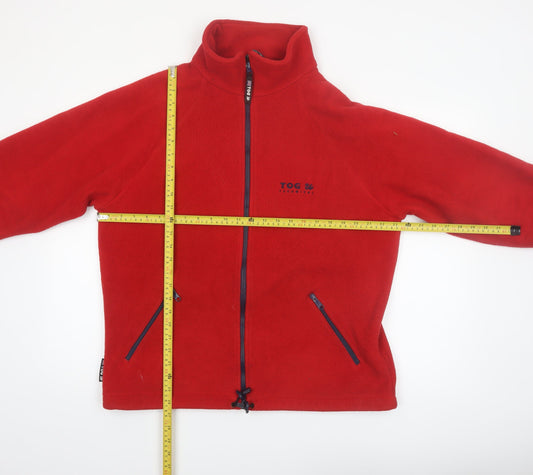 TOG 24 Mens Red Fleece Full Zip Outdoor Jacket Size M