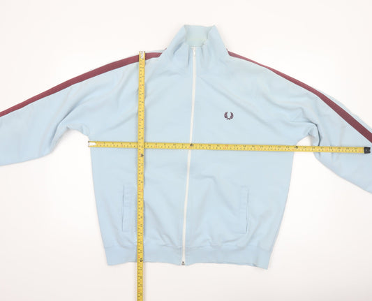 Fred Perry Men's Blue Full Zip Track Jacket M Retro Sportswear