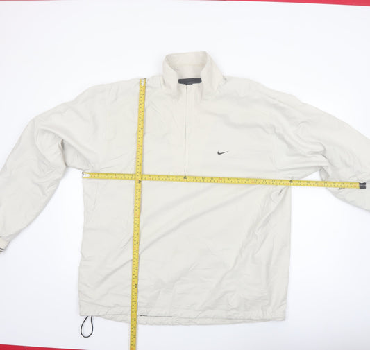 Nike Golf Men's White XL Windbreaker Jacket Lightweight Stand-Up Collar