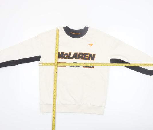 Marks and Spencer Boys White McLaren Racing Graphic Pullover Sweatshirt 10-11 Years