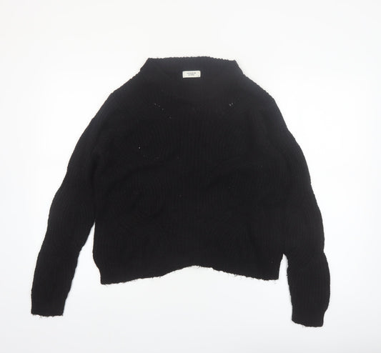 Jacqueline de Yong Women's Black Chunky Knit Pullover Jumper Size S