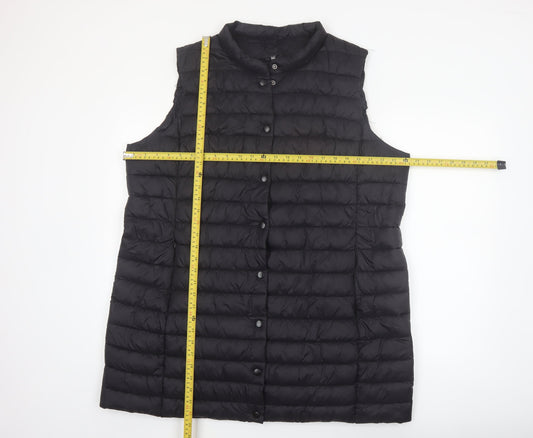Dunnes Stores Men’s Black XL Puffer Waistcoat Quilted Mid-Length