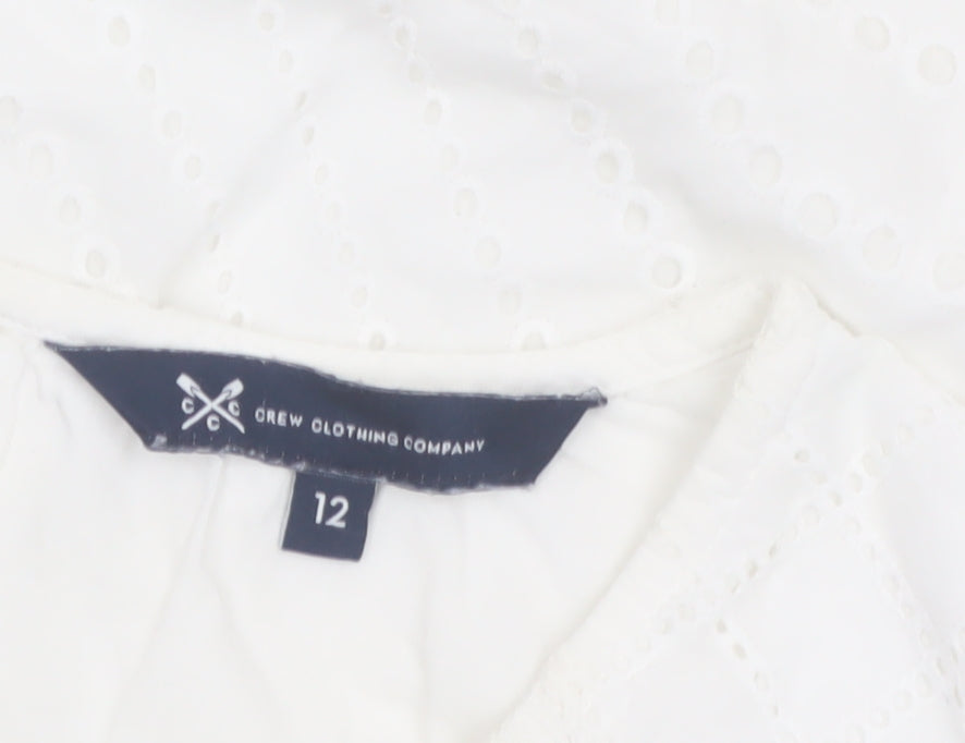 Additional view of Crew Clothing Women's White Cotton Sleeveless Blouse, size 12