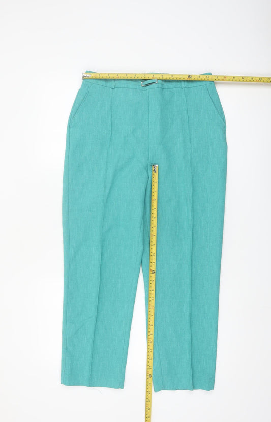 Honor Millburn Women’s Green Straight Leg Trousers Size 12