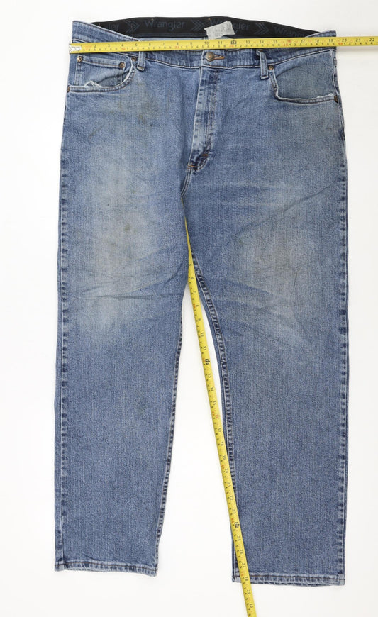 Wrangler Men Blue Regular Straight Fit Denim Jeans 40x29