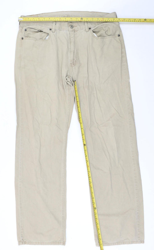 Levi's 559 Men's Beige Cotton Chino Trousers W38 L34 Straight Fit