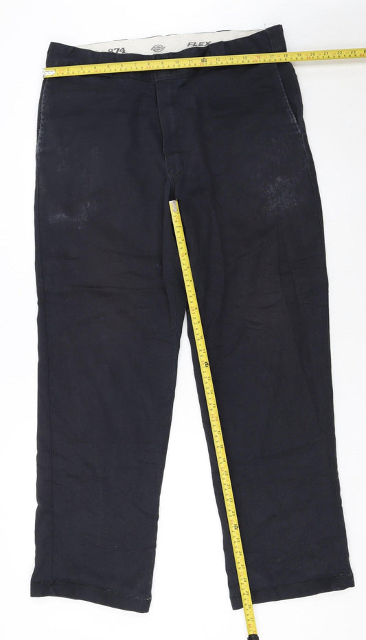 Dickies Men’s Black 874 Flex Work Chino Trousers 36x32