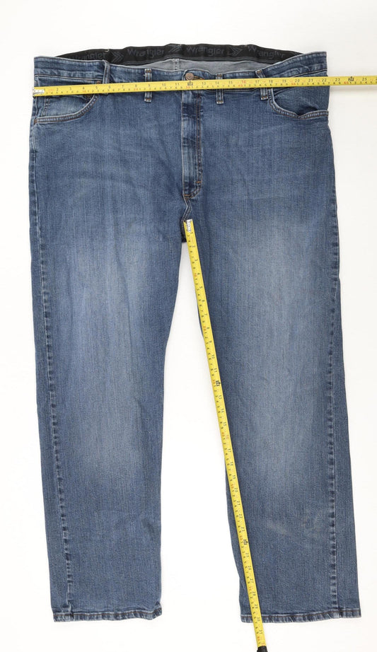 Wrangler Men's Blue Straight Fit Denim Jeans 46W 30L