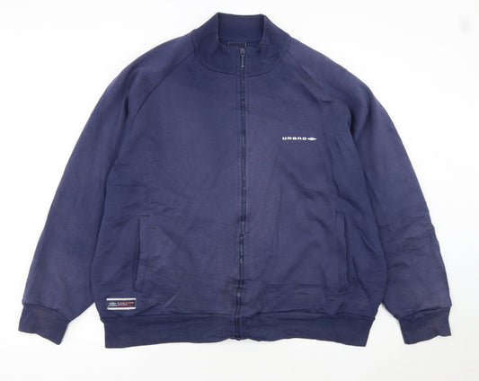 Umbro Men’s Blue L Track Jacket Full Zip Lightweight Sportswear