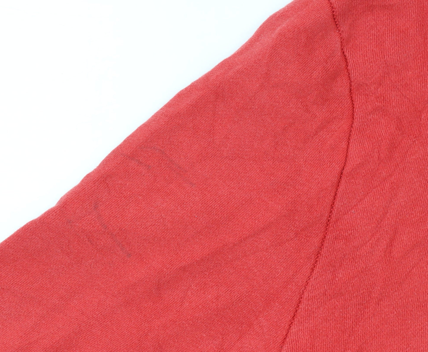 Tommy Hilfiger Men’s Red Full Zip Hoodie XL Fleece Logo Sweatshirt