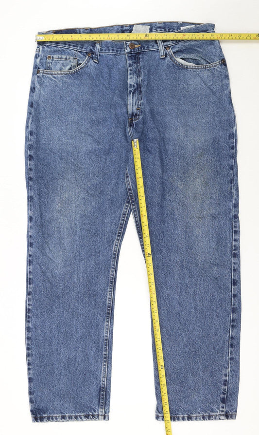 Wrangler Men’s Blue 40x30 Regular Fit Straight Denim Jeans