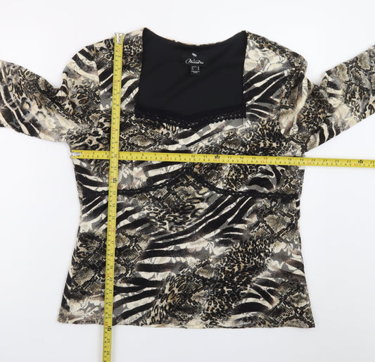 Nueva Women's Multicoloured Animal Print Tunic Blouse UK 18
