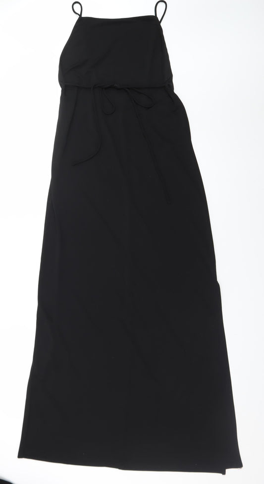 Mango Women’s Black Long Slip Dress Size 10 Sleeveless Lightweight