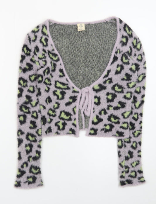 Urban Outfitters Women’s Multicoloured Leopard Knit Cardigan S