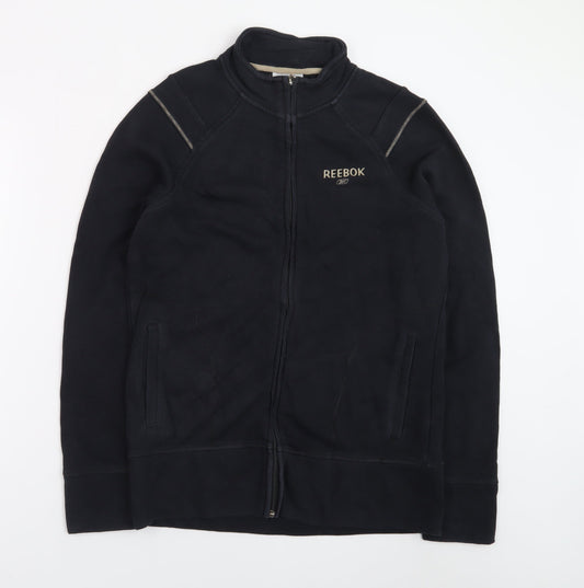 Reebok Men Black XL Full Zip Fleece Sports Jacket