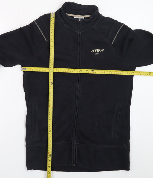 Reebok Men Black XL Full Zip Fleece Sports Jacket