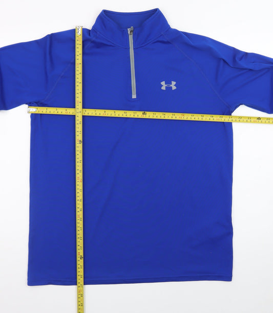 Under Armour Men's Blue Medium 1/4 Zip HeatGear Track Jacket