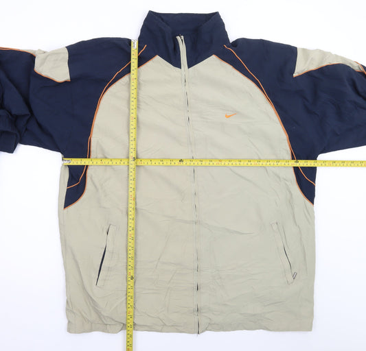 Nike Men’s Beige & Navy 2XL Sports Windbreaker Jacket