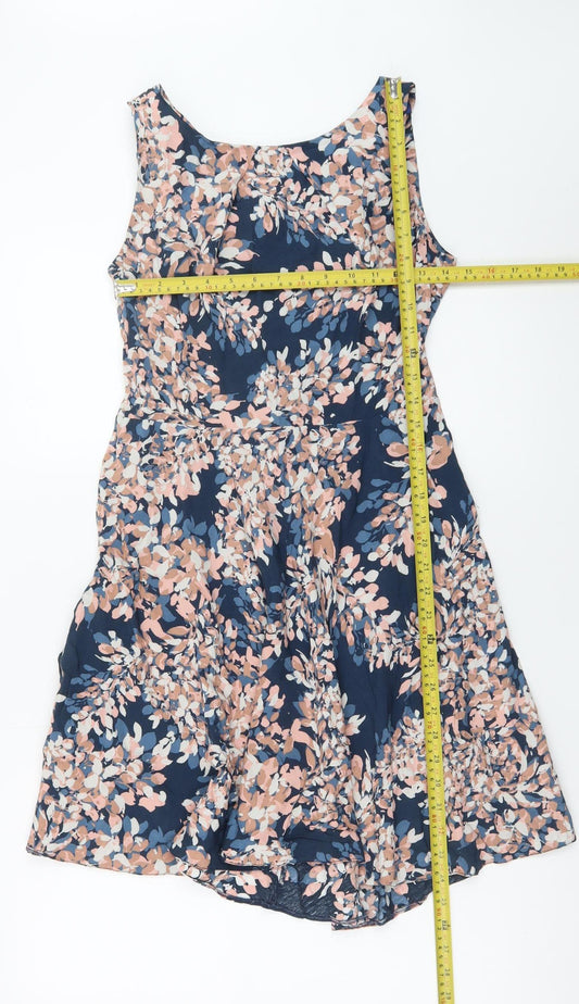 Apricot Women’s Multicoloured Floral A-Line Sleeveless Dress UK 12