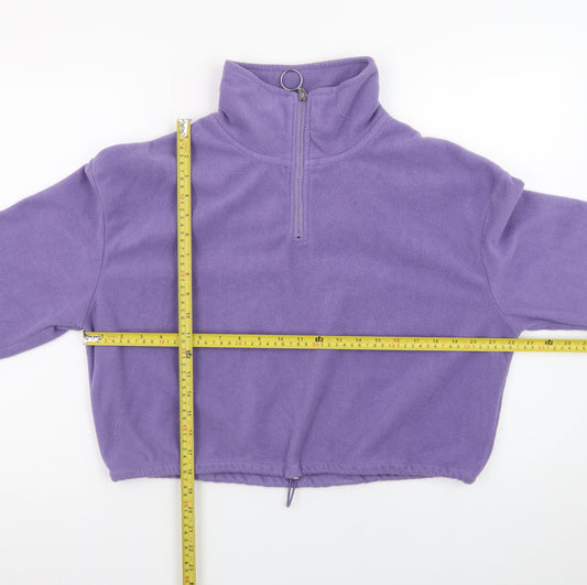 Brave Soul Women’s Purple Fleece 1/4 Zip Pullover Sweatshirt Size S