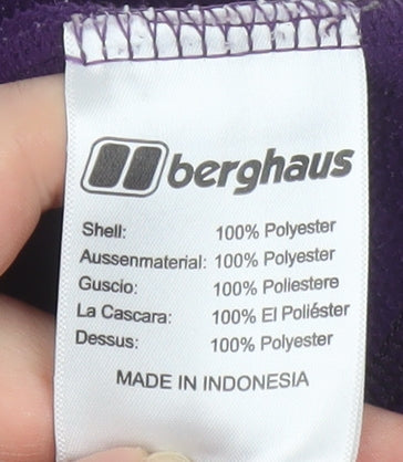 Berghaus Womens Purple Fleece Jacket Size 10 Full Zip Outdoor