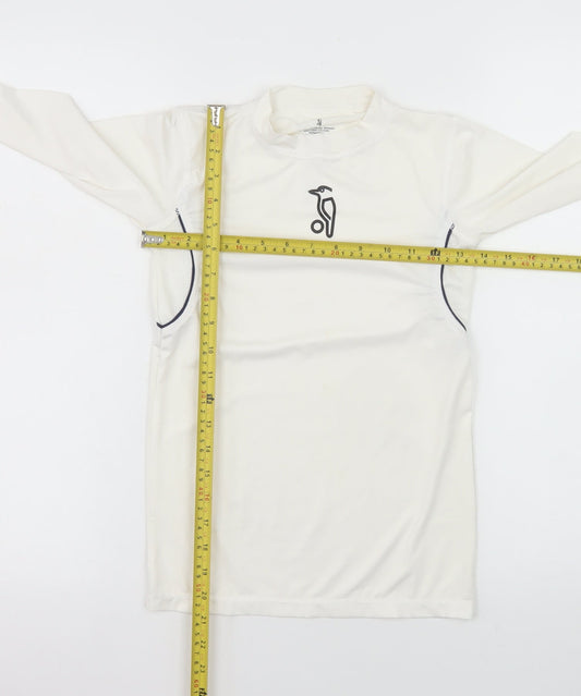 Original Penguin Boys Ivory Long Sleeve Athletic Top Size 10-11Y Lightweight Stretch