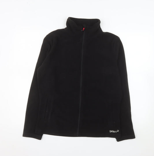 Gelert Women Black Full Zip Fleece Jacket UK 12 Outdoor Warm Layer