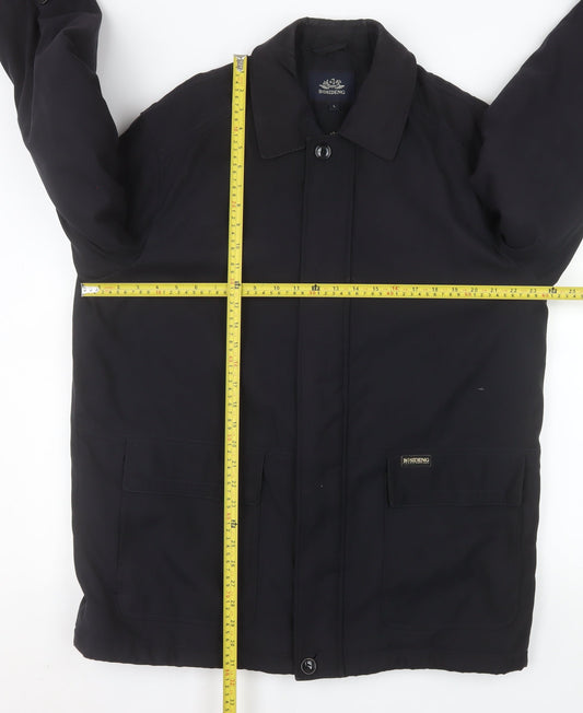 Bosideng Men's Black L Regular Fit Mid-Length Overcoat