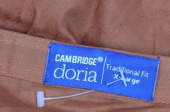 Cambridge Doria Men's Brown XL Long Sleeve Traditional Kurta Shirt