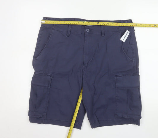 Old Navy Men's Blue Cargo Shorts Size 38 Built-In Flex Cotton