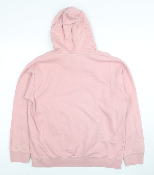 Umbro Women's Pink Pullover Hoodie Size M Cotton Blend Logo Sportswear